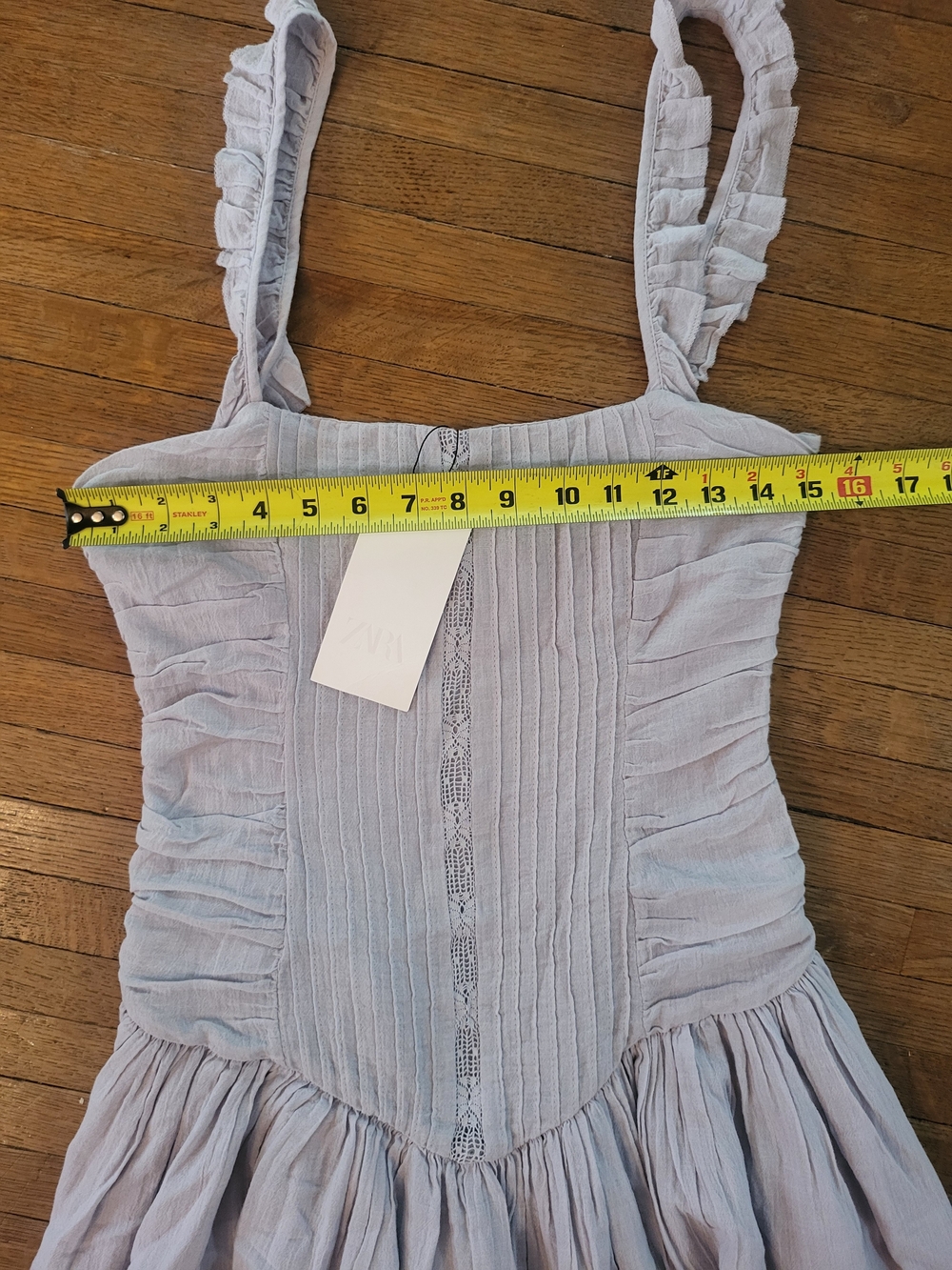 Zara Lavender Ruffle-Strap Mini Dress - Picture 3 of 6